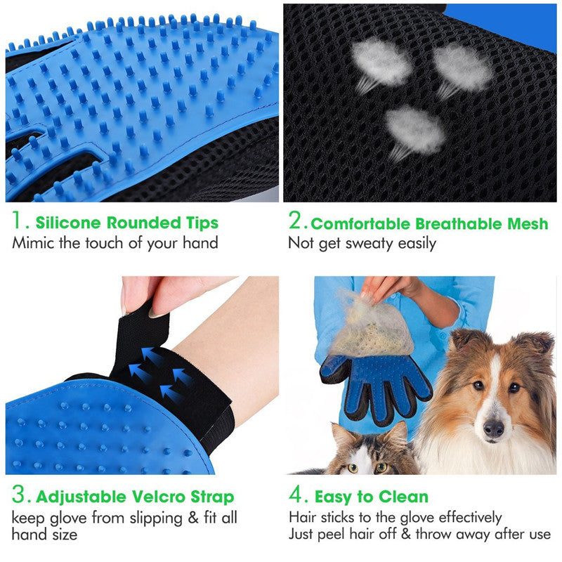 Silicone Bath & Grooming Glove for Dogs & Cats