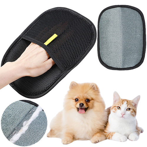 Silicone Pet Grooming Glove — Dual-Sided Hair Remover