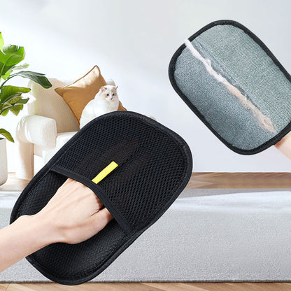 Silicone Pet Grooming Glove — Dual-Sided Hair Remover