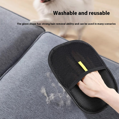 Silicone Pet Grooming Glove — Dual-Sided Hair Remover