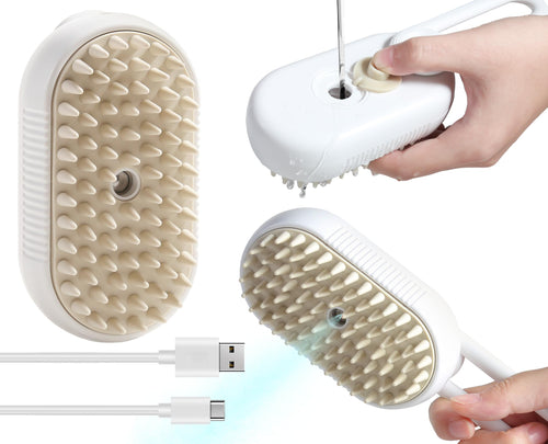 3-in-1 Steamy Grooming Brush for Cats & Dogs