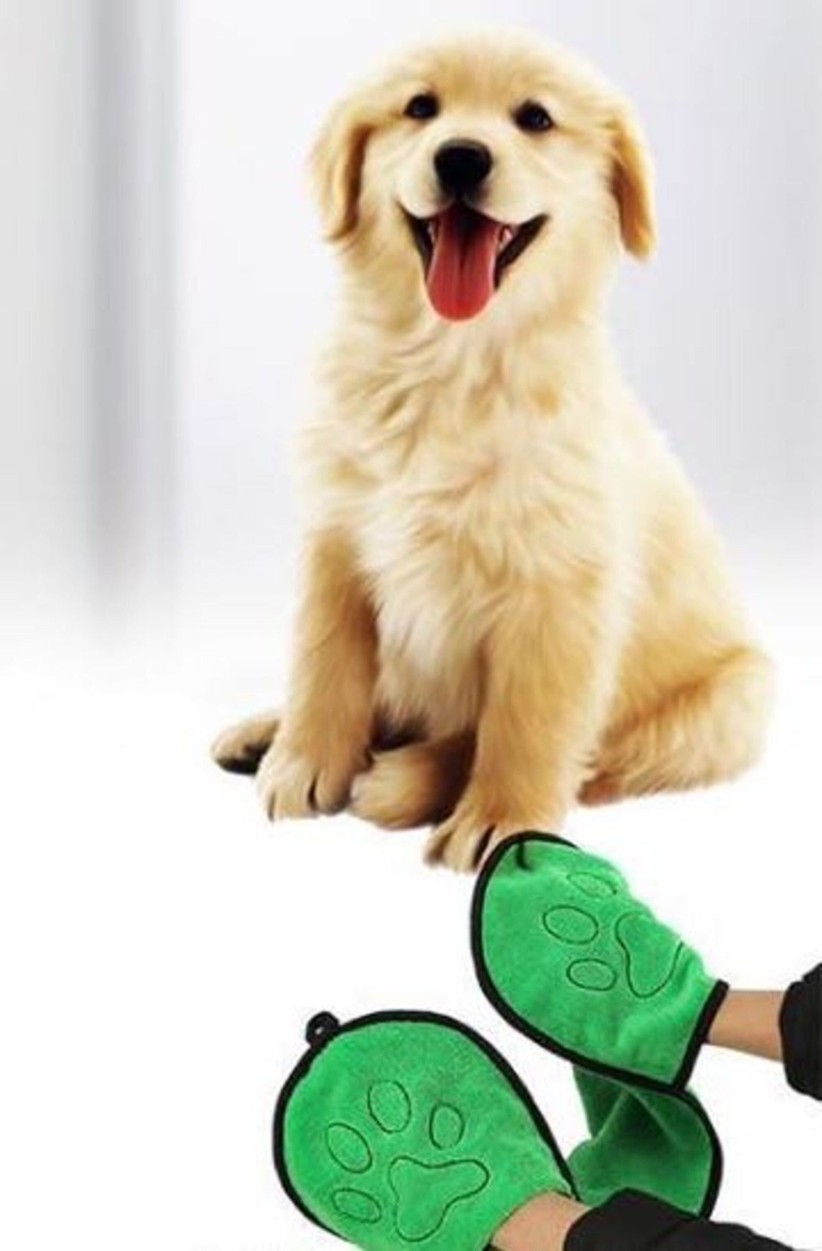 Absorbent Dog Bath Towel with Drop Pockets